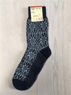 Varme sokker i økologisk uld til Uldsokker dame