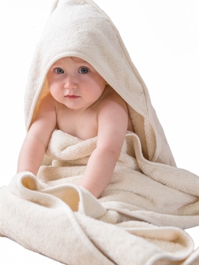 Badehåndklæde børn i 100% økologisk bomuld.